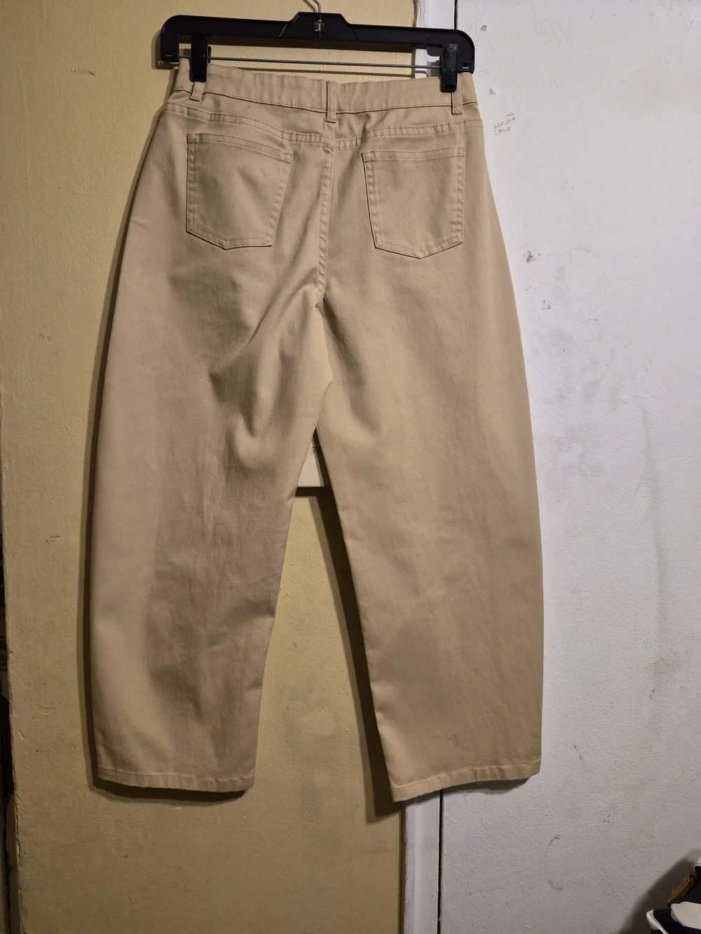 Owillo Kids Ladder Lace Embroidery Tan Khaki Pants - Classic Fit Size L